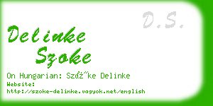 delinke szoke business card